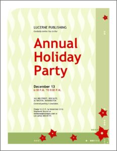 Holiday Office Party Flyer Template Free