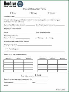 Hsa Payroll Deduction Form Template