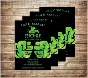 Hulk Birthday Invitation Template