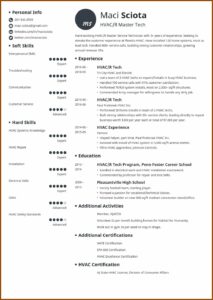 Hvac Resume Template