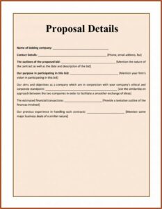 Hvac Sales Proposal Forms