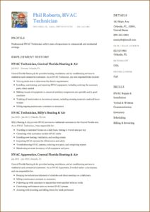 Hvac Technician Resume Template
