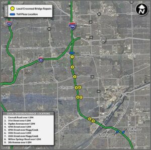 Illinois Tollway 490 Map