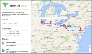 Illinois Tollway Map Calculator