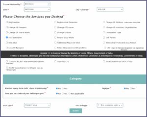 Indian Tourist Visa Application Form