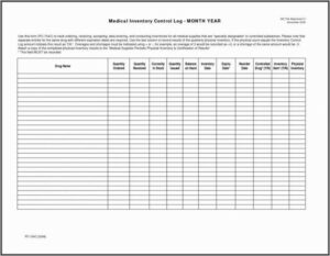 Inventory Sheet Template Excel