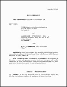 Investor Contract Template Free