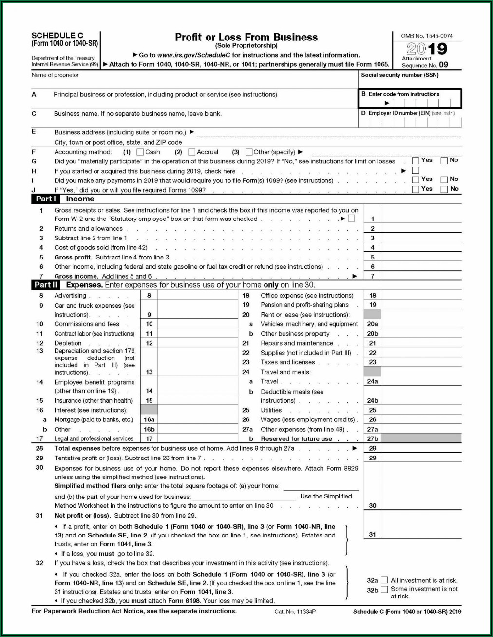 Irs 1040 Printable Form 2020