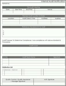 Iso 9001 Audit Report Template