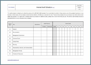 Iso 9001 Internal Audit Checklist Sample
