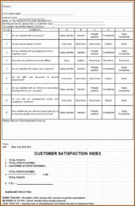 Iso Customer Satisfaction Survey Template