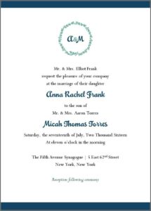 Jewish Wedding Invitation Templates