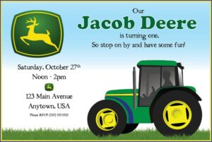 John Deere Birthday Invitations Free