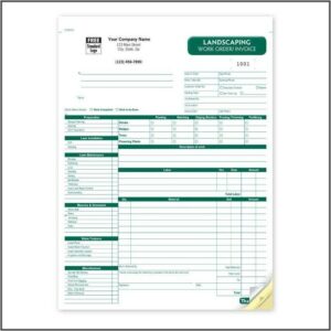 Landscape Design Invoice Template