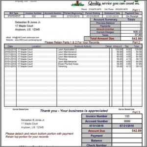 Landscape Invoice Template Free