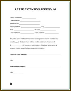 Lease Renewal Agreement Example