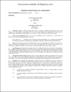 Legal House Rental Agreement Forms