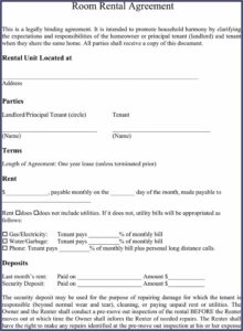 Legal Rental Agreement Form