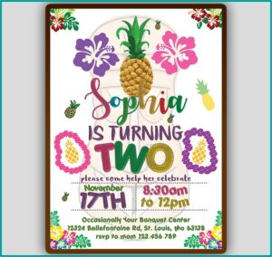Luau Birthday Invitation Template