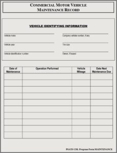 Maintenance Report Format Word