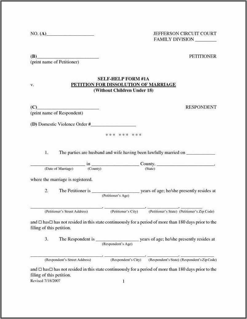 Marital Settlement Agreement Template New Jersey