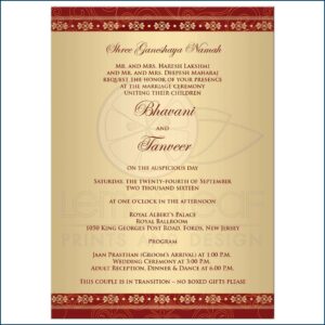 Marriage Invitation Card Format For Friends