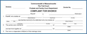 Massachusetts Divorce Court Forms