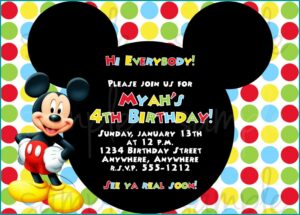 Mickey Mouse Birthday Invitations