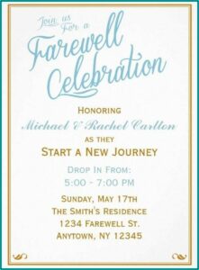 Microsoft Word Farewell Invitation Template