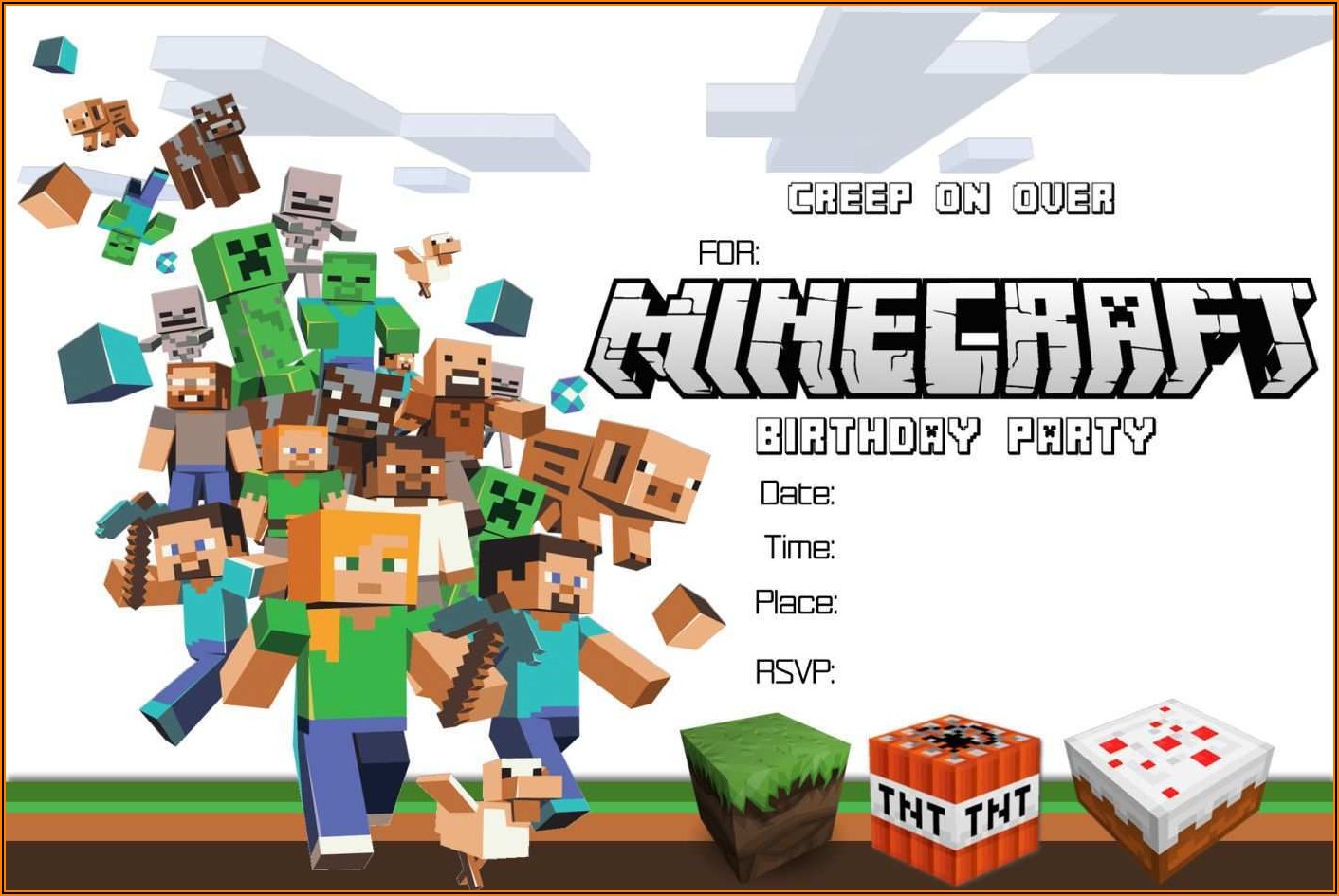 Minecraft Invitation Template