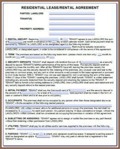 Month To Month Lease Nj Template