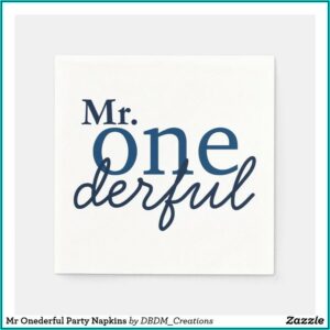 Mr Onederful Birthday Party Invitations