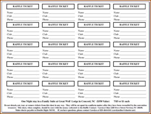 Numbered Raffle Tickets Template Free