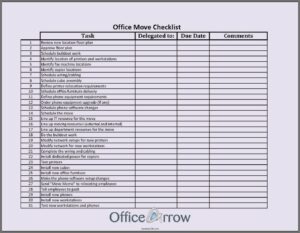 Office Relocation Project Plan Template