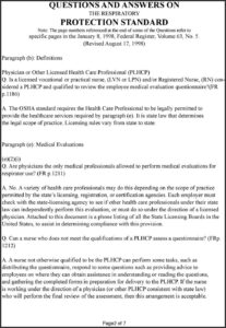 Osha Respirator Medical Evaluation Questionnaire Form Pdf Spanish