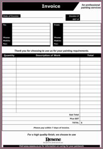 Painting Company Invoice Template