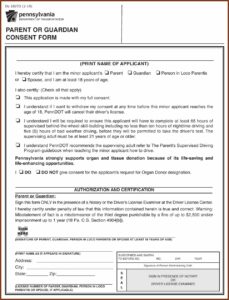 Parent Guardian Form