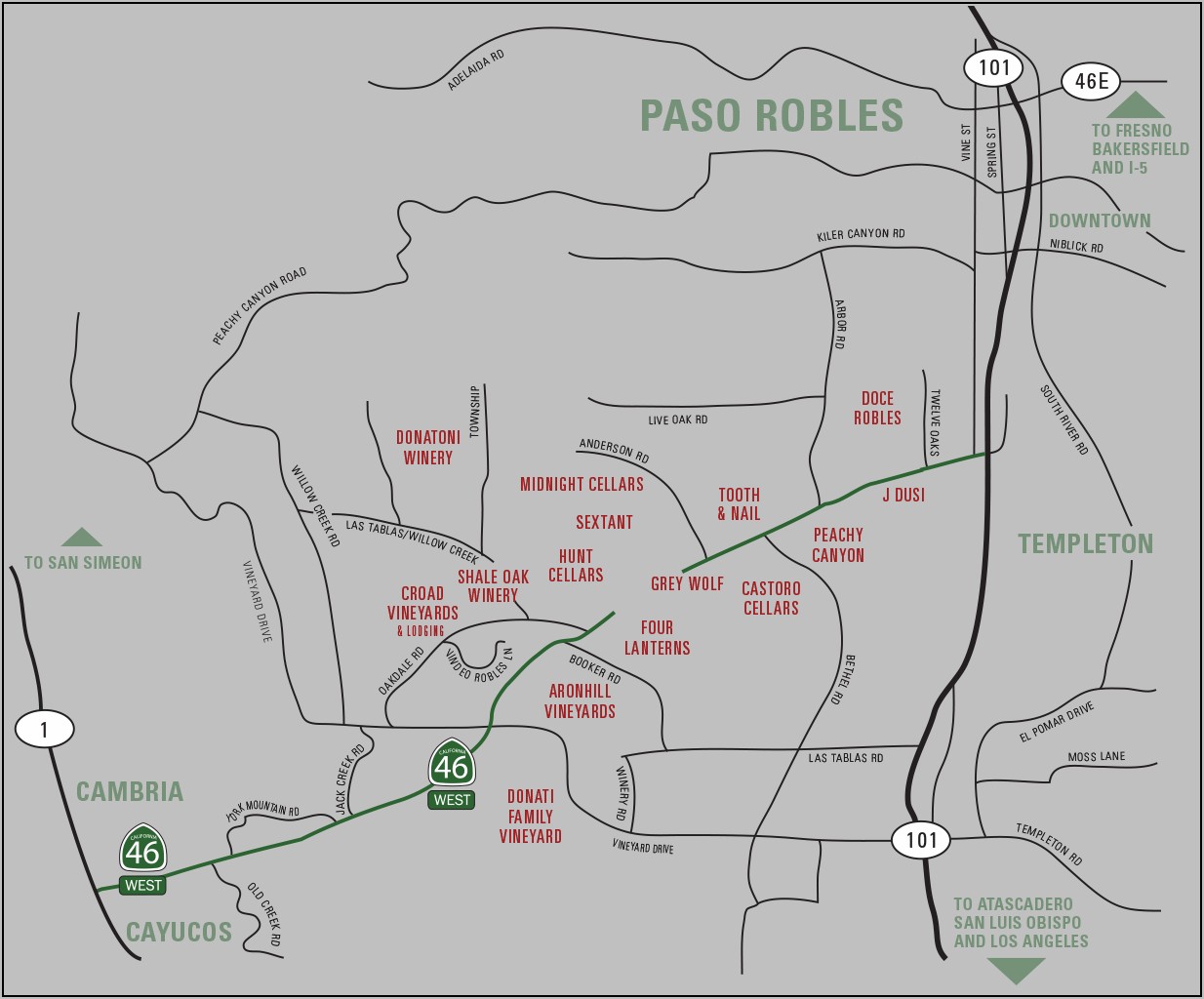 Paso Robles Wine Map