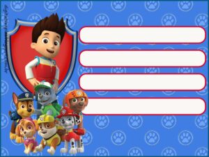 Paw Patrol Party Invitations Printable