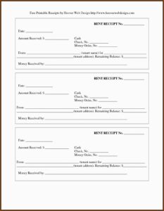 Pdf Printable Receipt Book Template