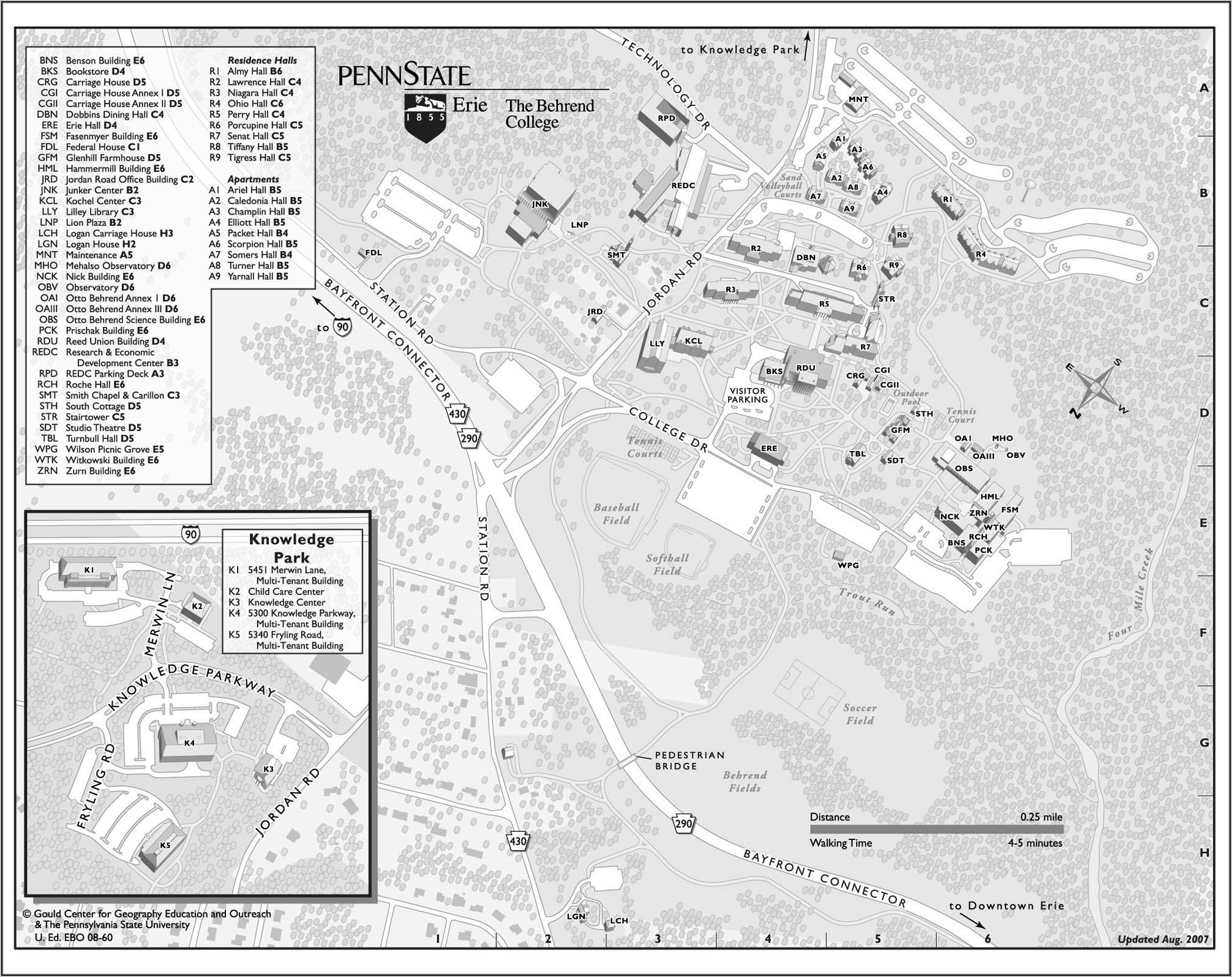 Penn State Erie Behrend College Campus Map