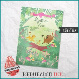 Personalized Lion King Birthday Invitations