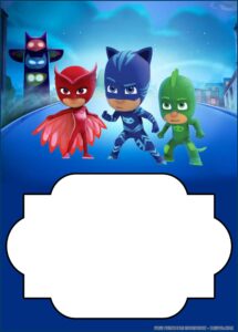 Pj Masks Birthday Invitations Free Printable