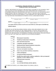 Power Of Attorney Template Ohio