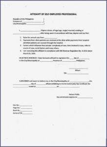 Printable Affidavit Form Pdf