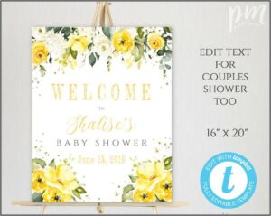 Printable Baby Shower Welcome Sign Template