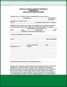 Printable Land Contract Form Michigan