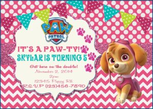 Printable Paw Patrol Party Invitations