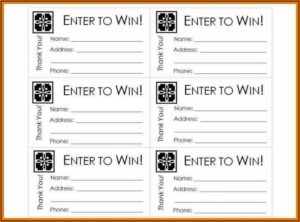 Printable Raffle Tickets Template Free
