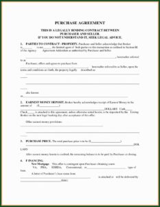 Printable Simple Land Purchase Agreement Form Pdf